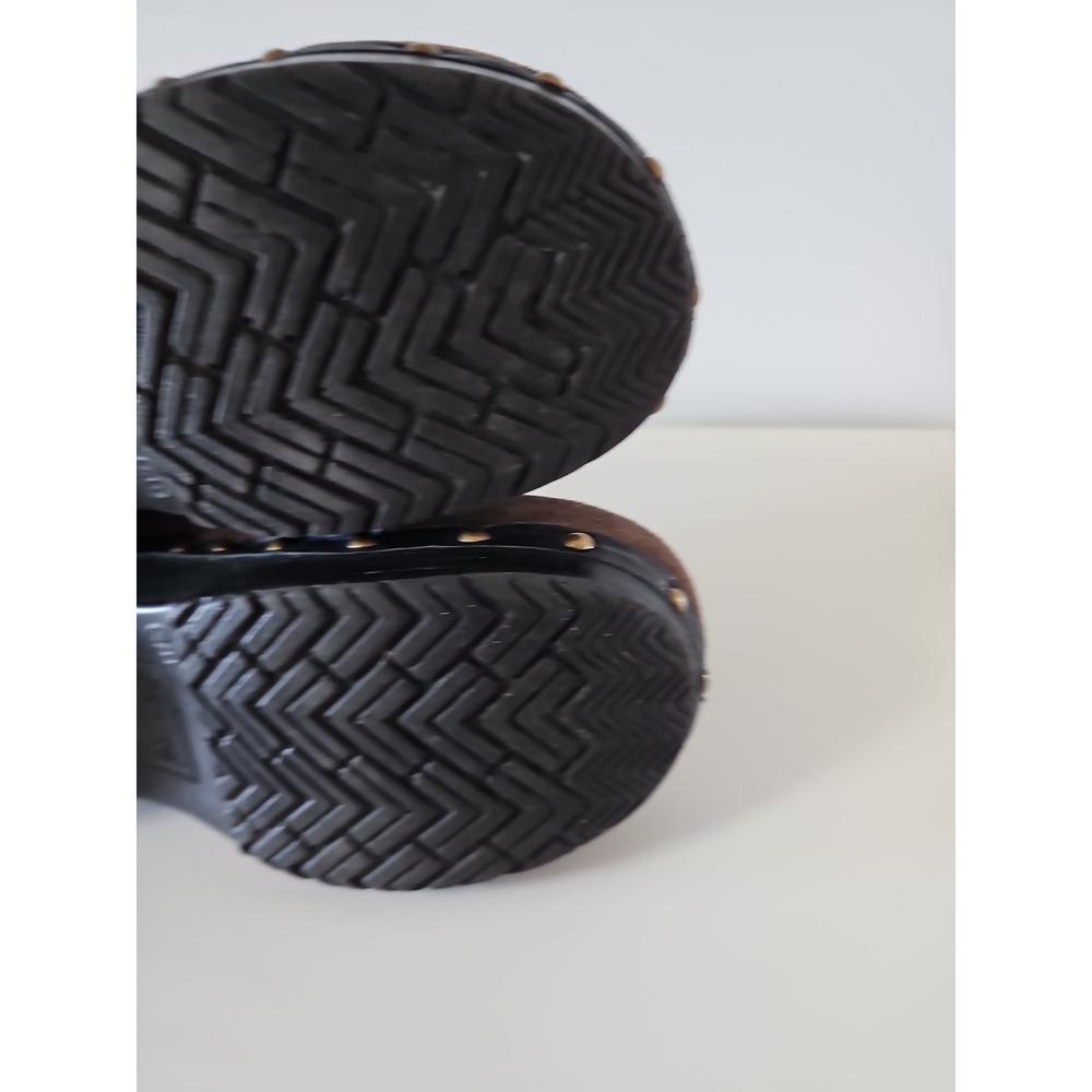 Sanita Brown Suede Clogs 40 W/intricate Embroidery - Picture 11 of 14